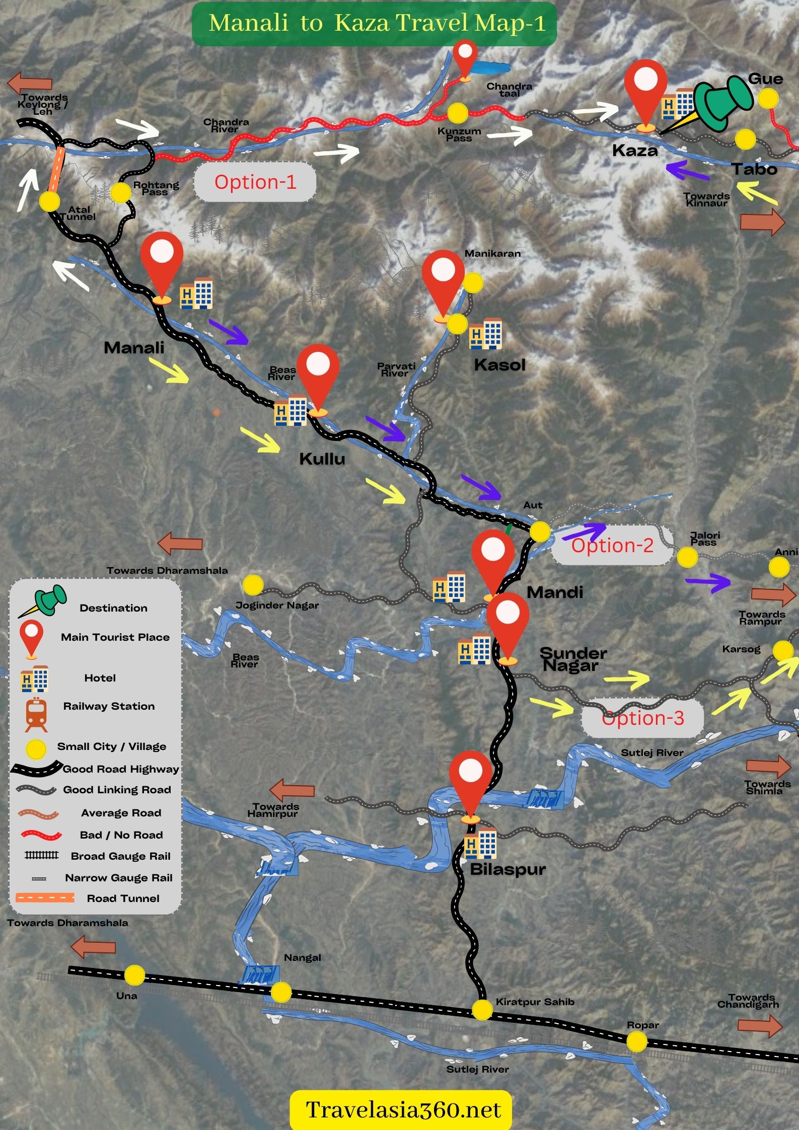 how to reach Kaza from Manali